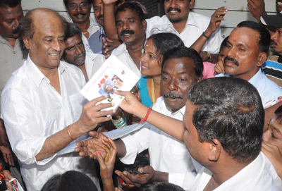 Rajinikanth meets fans on his birthday!